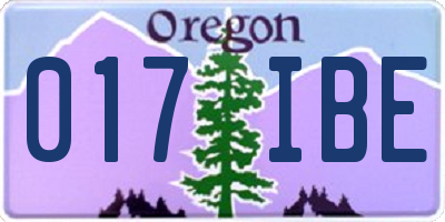 OR license plate 017IBE