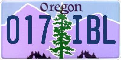OR license plate 017IBL