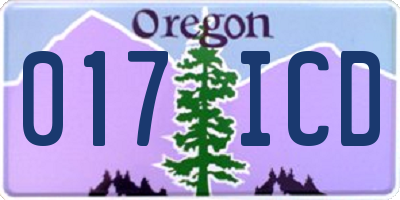 OR license plate 017ICD