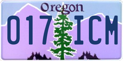 OR license plate 017ICM
