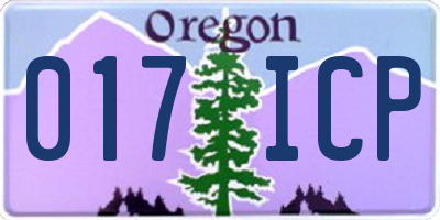 OR license plate 017ICP