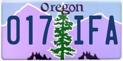 OR license plate 017IFA