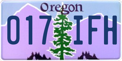 OR license plate 017IFH