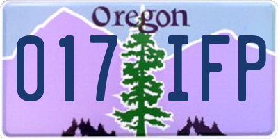 OR license plate 017IFP