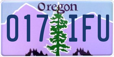 OR license plate 017IFU