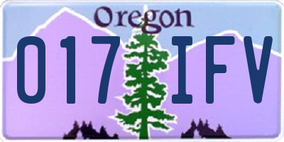 OR license plate 017IFV