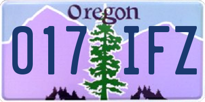 OR license plate 017IFZ