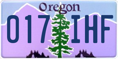 OR license plate 017IHF
