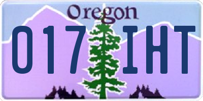 OR license plate 017IHT