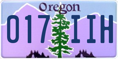OR license plate 017IIH