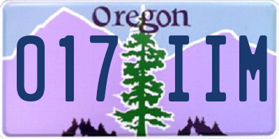 OR license plate 017IIM