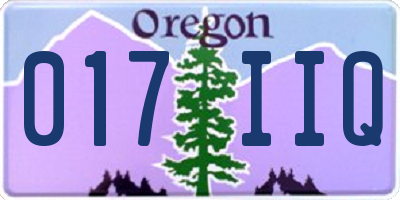 OR license plate 017IIQ