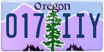 OR license plate 017IIY