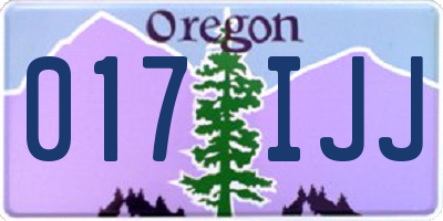 OR license plate 017IJJ