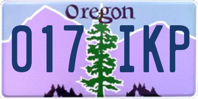 OR license plate 017IKP