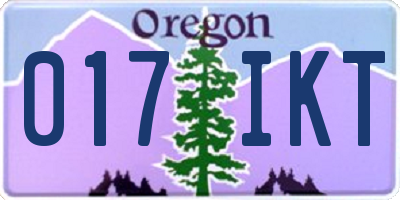 OR license plate 017IKT