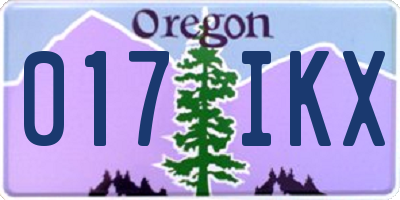 OR license plate 017IKX