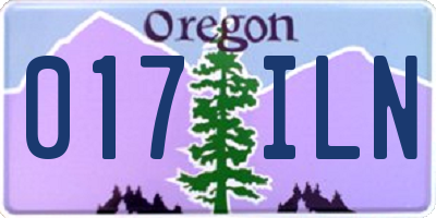 OR license plate 017ILN