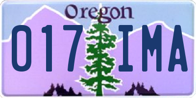 OR license plate 017IMA