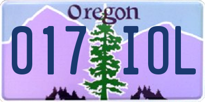 OR license plate 017IOL
