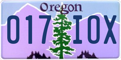 OR license plate 017IOX