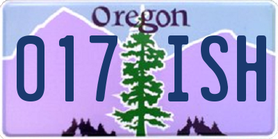 OR license plate 017ISH