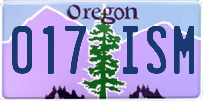 OR license plate 017ISM
