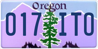 OR license plate 017ITO