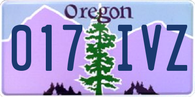 OR license plate 017IVZ