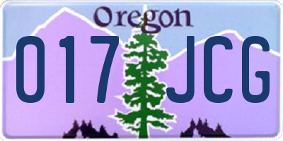 OR license plate 017JCG