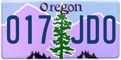 OR license plate 017JDO