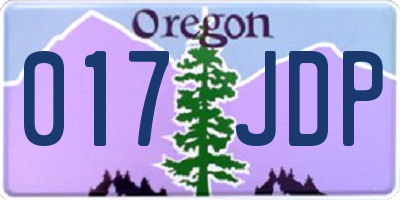 OR license plate 017JDP