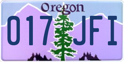 OR license plate 017JFI