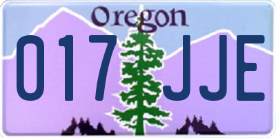 OR license plate 017JJE