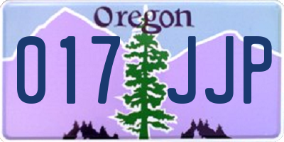 OR license plate 017JJP