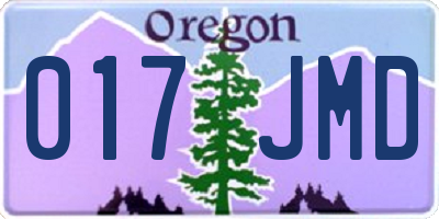 OR license plate 017JMD
