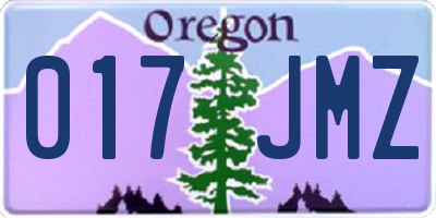 OR license plate 017JMZ