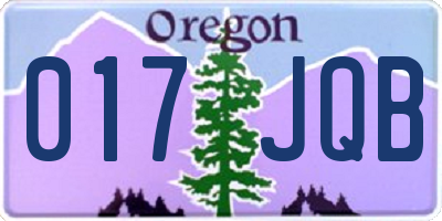 OR license plate 017JQB