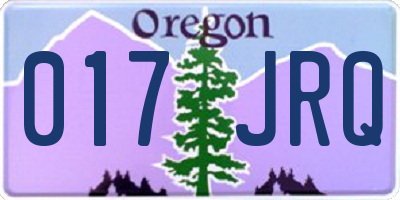 OR license plate 017JRQ