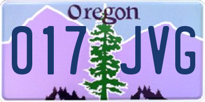 OR license plate 017JVG