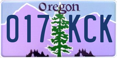 OR license plate 017KCK