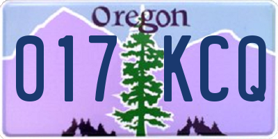 OR license plate 017KCQ