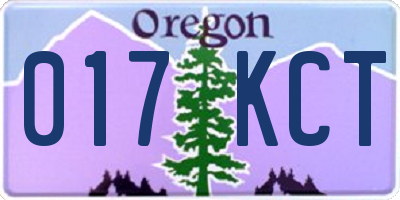 OR license plate 017KCT
