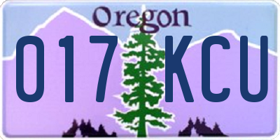 OR license plate 017KCU