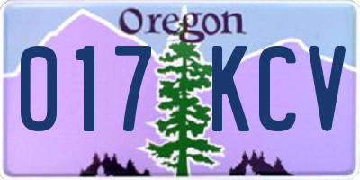 OR license plate 017KCV