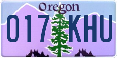OR license plate 017KHU