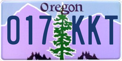 OR license plate 017KKT