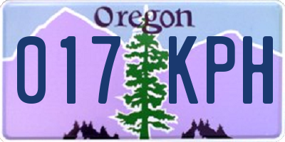 OR license plate 017KPH