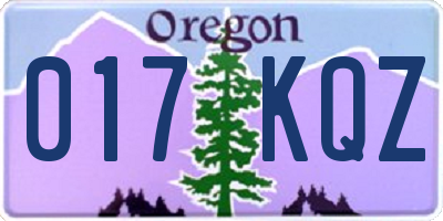 OR license plate 017KQZ