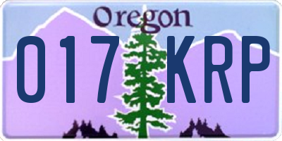 OR license plate 017KRP
